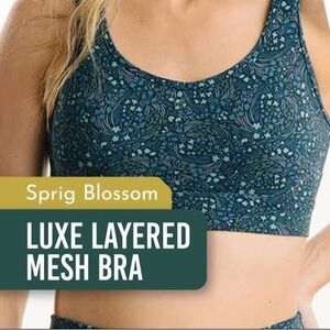 ZYIA Sprig Blossom Luxe Mesh Bra (size L NWT)